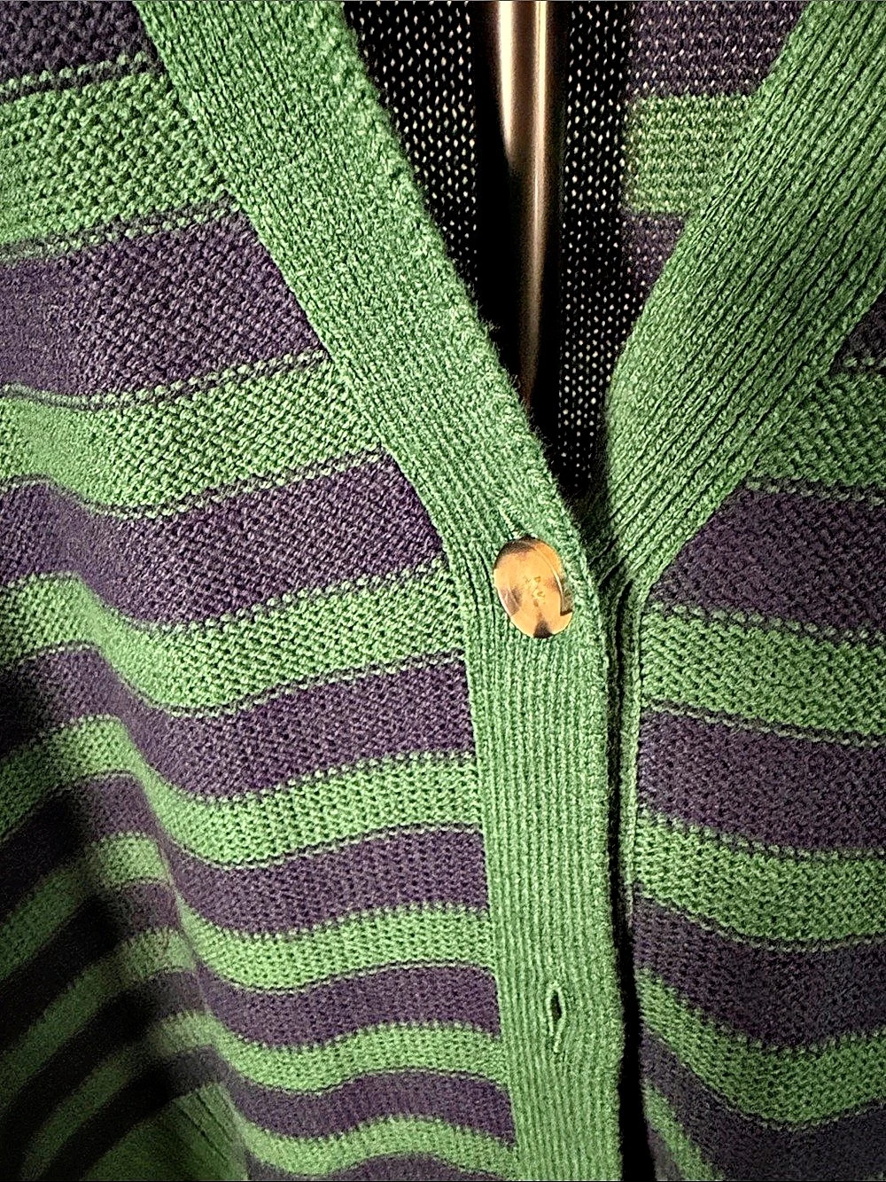 SONOMA Striped Cardigan in Green & Purple XXL NWT - Picture 4 of 4